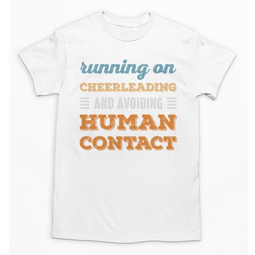 Running On Cheerleading Social Introvert Humor Vintage Unisex T-Shirt - Raresse