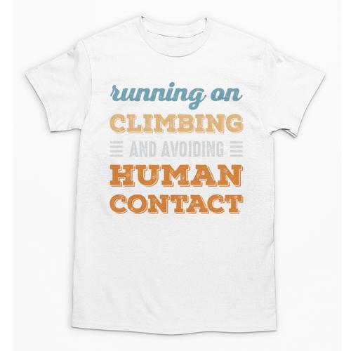 Running On Climbing Social Introvert Humor Vintage Unisex T-Shirt - Raresse
