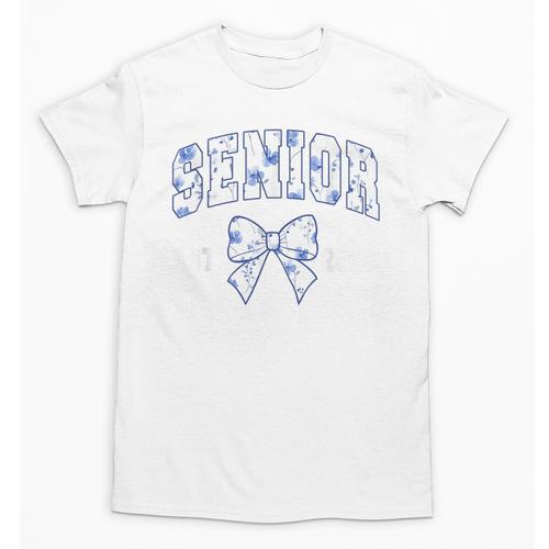 Senior Class Of 2026 Graduation Girly Floral Coquette Bow Unisex T-Shirt - Best Gift Smart