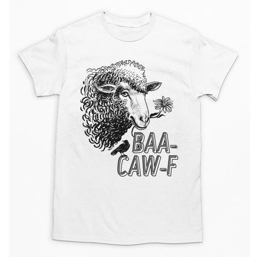 Sheep Baa Crow Caw Back Off Pun Tee For Introverts & Teens Unisex T-Shirt - Raresse