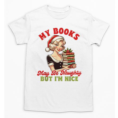 Smut Reader Christmas My Books May Be Naughty But I'm Nice Unisex T-Shirt - Bookorys