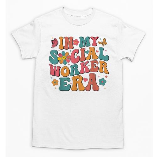 In My Social Worker Era Cute Social Worker Graduation MSW Unisex T-Shirt - Best Gift Smart