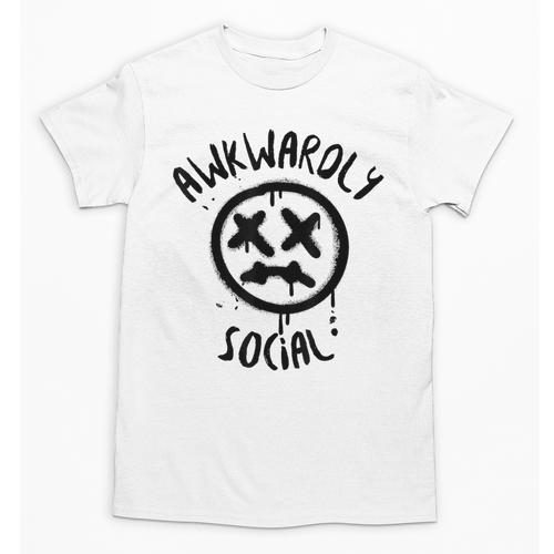 Socially Awkward Introvert Social Anxious Awkwardly Social Unisex T-Shirt - Raresse