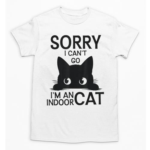 Sorry I Can't Go I'm An Indoor Cat Introvert Cats Unisex T-Shirt - Raresse