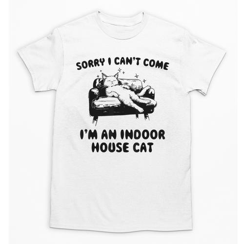 Sorry I Can't Go I'm An Indoor Cat Introvert Saying Unisex T-Shirt - Raresse