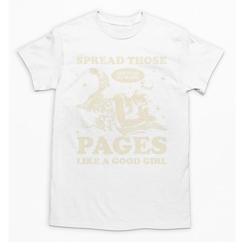Spread Those Pages Like A Good Girl Shirt Smutty Spicy Book Premium Tri-Blend Unisex T-Shirt - Bookorys DE