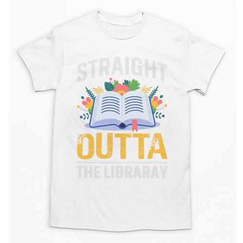 Straight Outta The Library Book Lover Men Women Premium Tri-Blend Unisex T-Shirt - Bookorys AU