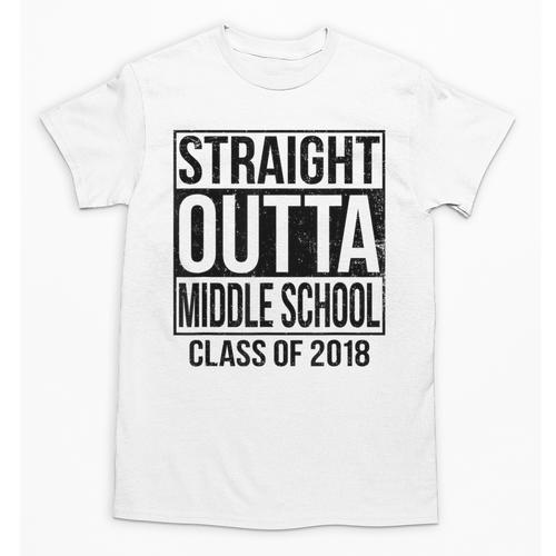 Straight Outta Middle School Graduation Unisex T-Shirt - Best Gift Smart