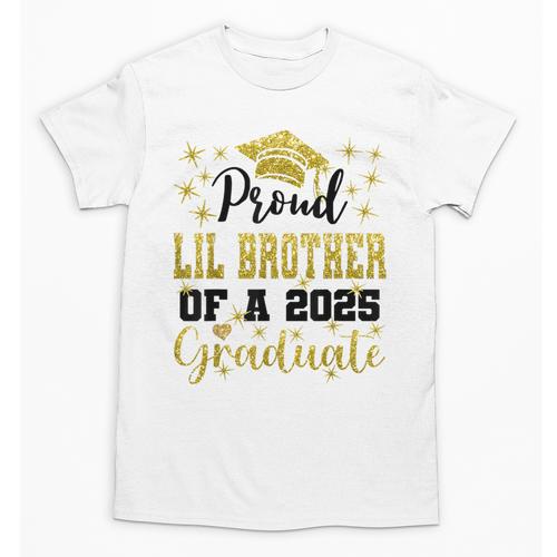 Super Proud Little Brother 2025 Graduate Graduation Family Unisex T-Shirt - Best Gift Smart