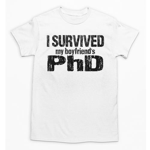 I Survived My Boyfriend's PhD Graduation T-Shirt Unisex T-Shirt - Best Gift Smart