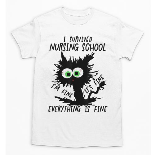 I Survived Nursing School Graduation 2026 Nurse School Grad Unisex T-Shirt - Best Gift Smart