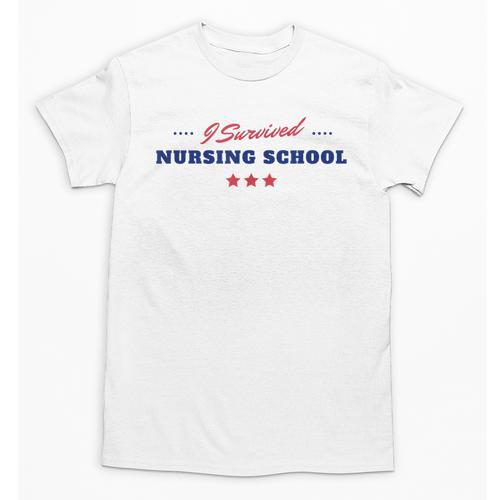 Survived Nursing School Graduation Student Unisex T-Shirt - Best Gift Smart