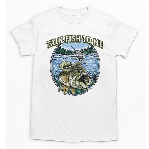 Talk Fish To Me Introvert Fishing Antisocial Fisherman Raglan Baseball Tee Unisex T-Shirt - Raresse