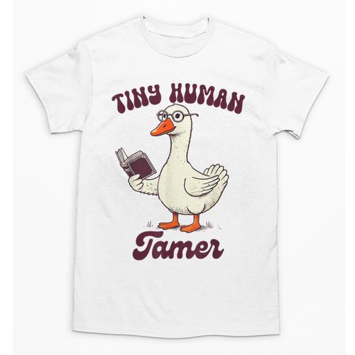 Teacher Silly Goose Reading Book Teaching Tiny Human Tamer Unisex T-Shirt - Bookorys DE