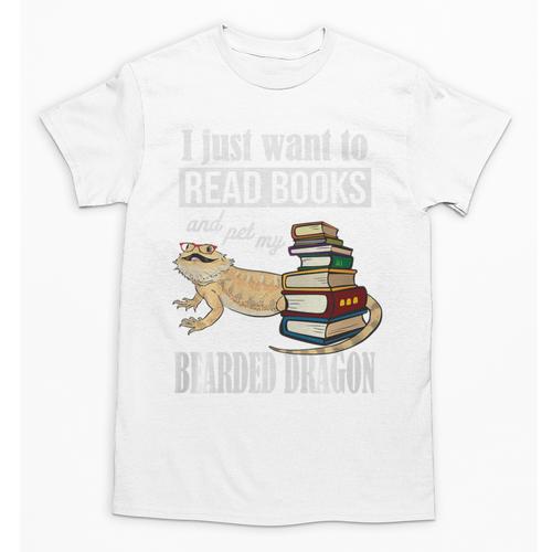 Tiny Dinosaur Read Books & Pet My Bearded Dragon Lover Premium Tri-Blend Unisex T-Shirt - Bookorys UK
