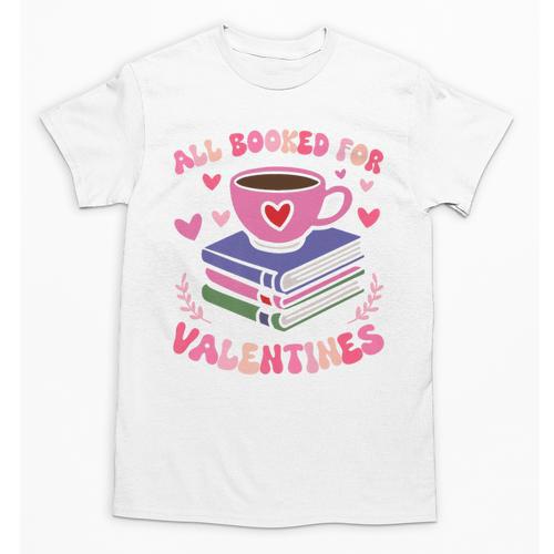 Valentines All Booked For Valentines Book Lovers Teacher Kid Premium Unisex T-Shirt - Bookorys