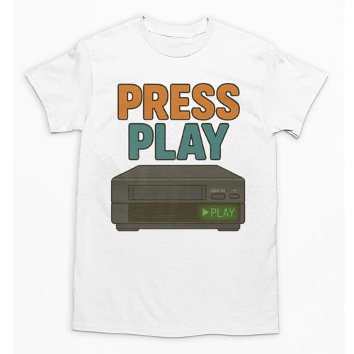 VHS Cassette Retro Analog Nostalgia Theme Premium Unisex T-Shirt - Figerry