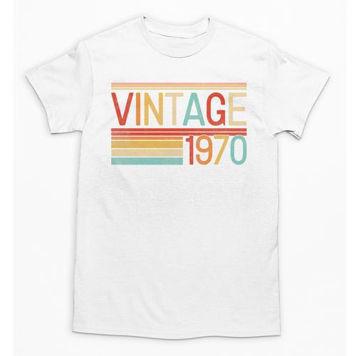 Vintage 1970 Birthday Retro Style 70's Born Nostalgia Party Premium Tri-Blend Unisex T-Shirt - Figerry
