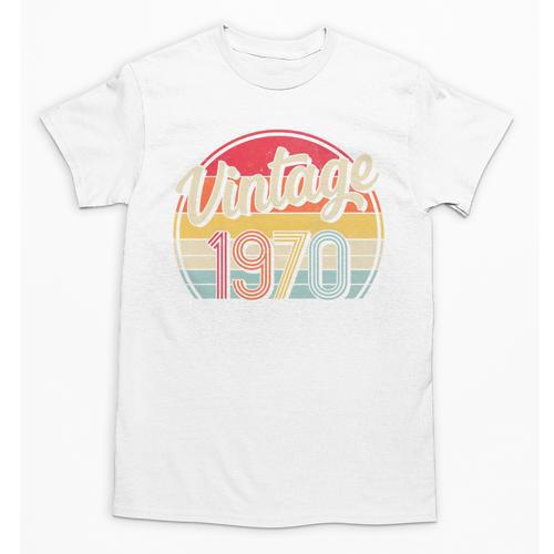 Vintage 1970 Retro Style 70's Born Nostalgia Vibe Birthday Premium Tri-Blend Unisex T-Shirt - Figerry