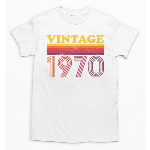 Vintage 1970 Retro Style 70's Born Nostalgia Vibes Birthday Premium Tri-Blend Unisex T-Shirt - Figerry