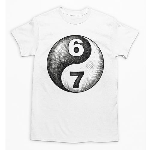 Vintage 6 7 Sketch Yin Yang Namaste Six Seven Nostalgia Unisex T-Shirt - Figerry