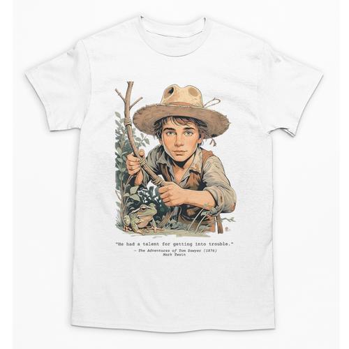 Vintage Children's Books The Adventures Of Tom Sawyer 1876 Unisex T-Shirt - Bookorys