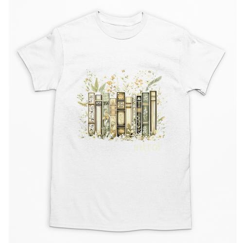 Vintage Floral Bookshelf I Have No Shelf Control Book Lovers Unisex T-Shirt - Bookorys DE