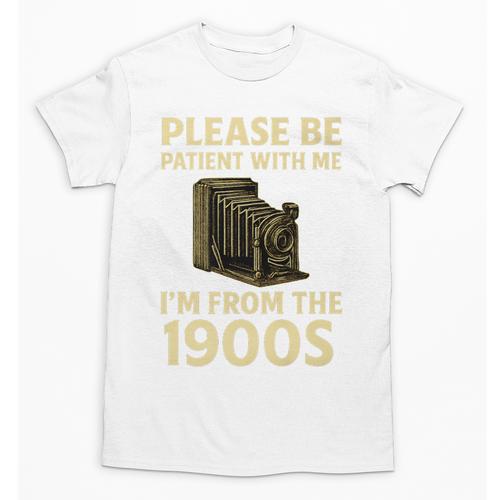 Vintage Please Be Patient With Me I'm From The 1900s Camera Premium Unisex T-Shirt - Figerry
