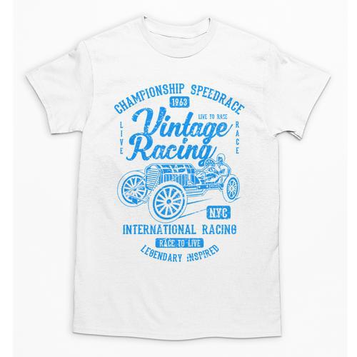 Vintage Racing Automotive Nostalgia Distressed Car Unisex T-Shirt - Figerry