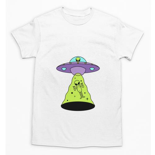 I Wanna Go Home Introvert UFO UAP Flying Saucer Trippy Alien Unisex T-Shirt - Raresse