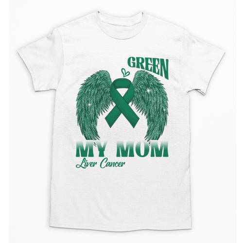 I Wear Green In Memory Of My Mom Liver Cancer Awareness Day Unisex T-Shirt - Easessy