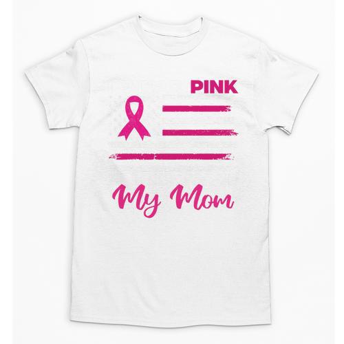 I Wear Pink In Memory Of My Mom Breast Cancer Awareness Premium Tri-Blend Unisex T-Shirt - Easessy