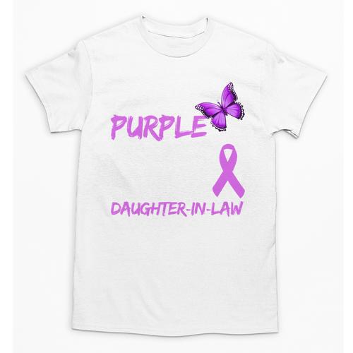 I Wear Purple In Memory Of My Daughter-In-Law Overdose Unisex T-Shirt - Easessy