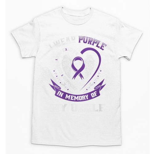 I Wear Purple In Memory Of Uncle Epilepsy Awareness Graphic Unisex T-Shirt - Easessy