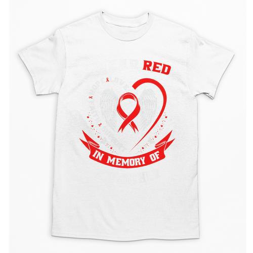 I Wear Red In Memory Of Godmother Heart Disease Awareness Premium Unisex T-Shirt - Easessy