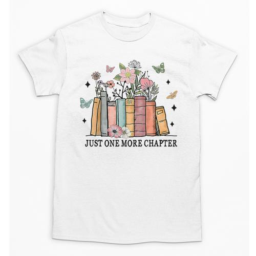 Wildflower Floral Book Just One More Chapter Unisex T-Shirt - Bookorys CA