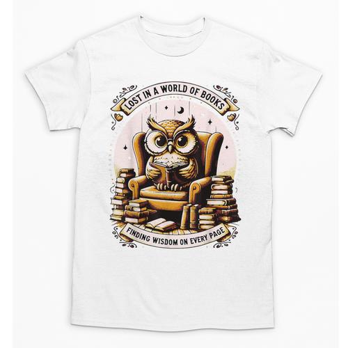 Wise Owl Reading Books Unisex T-Shirt - Bookorys CA