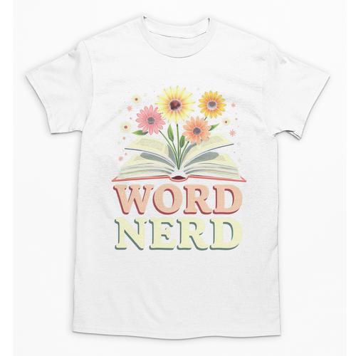 Word Nerd Book Lover Wildflowers Cottagecore Flowers Book Unisex T-Shirt - Bookorys DE