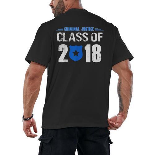 2018 Criminal Justice Graduation Shirt Criminal Justice Men's Back Print T-Shirt - Best Gift Smart