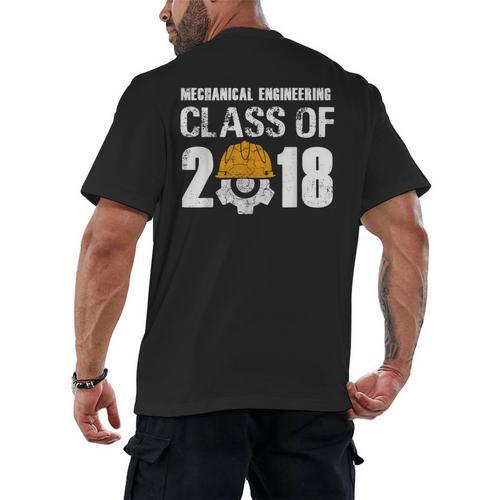 2018 Mechanical Engineering Graduation Shirt Mechanic Men's Back Print T-Shirt - Best Gift Smart