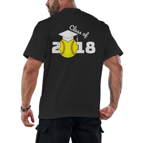 2018 Softball Senior Graduation Shirt For Girls Grad Men's Back Print T-Shirt - Best Gift Smart