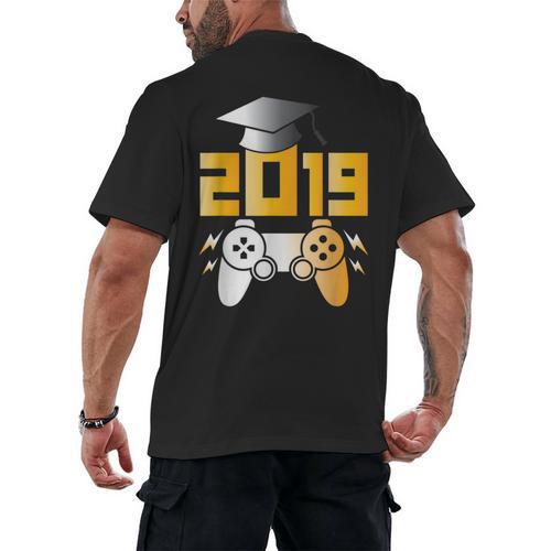 2019 High School Graduation Shirt Gamer Graduate Men's Back Print T-Shirt - Best Gift Smart