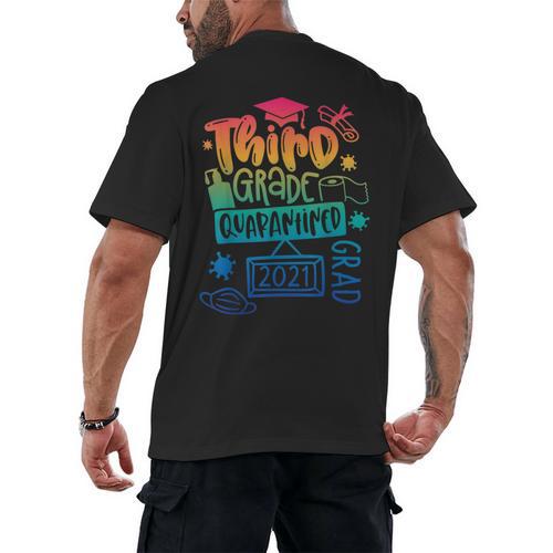 3rd Grade 2021 Graduate Quarantine Third Grade Graduation Men's Back Print T-Shirt - Best Gift Smart