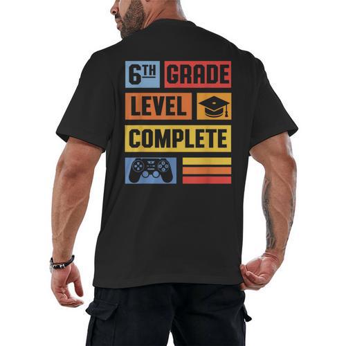 6th Grade Level Complete Shirt Graduation Last Day Of School Men's Back Print T-Shirt - Best Gift Smart