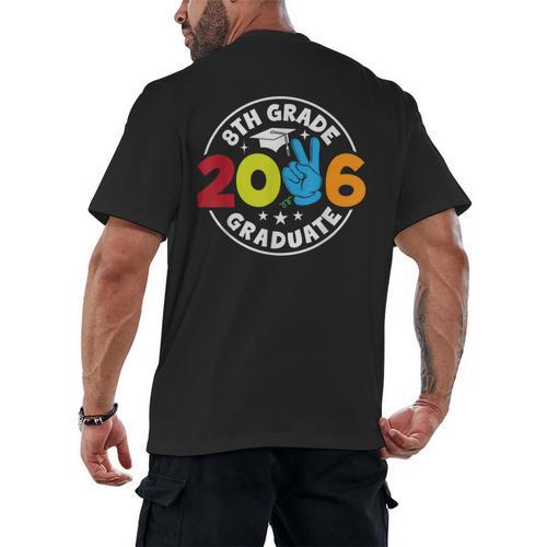 8th Grade 2026 Graduate School Senior Year Graduation Day Men's Back Print T-Shirt - Best Gift Smart