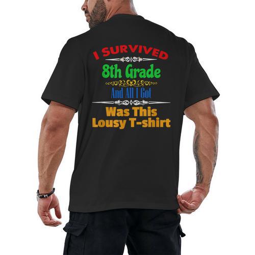 8th Grade Graduation Boys Girls Grad Education Men's Back Print T-Shirt - Best Gift Smart