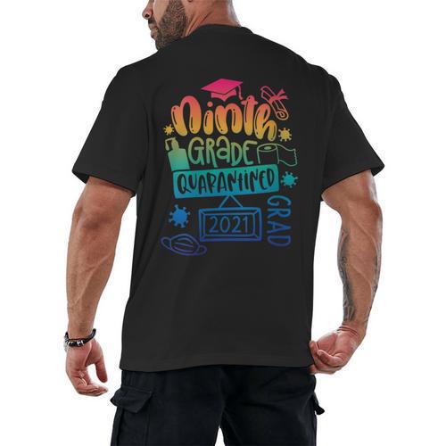9th Grade Graduate 2021 Graduate Quarantine Ninth Graduation Men's Back Print T-Shirt - Best Gift Smart