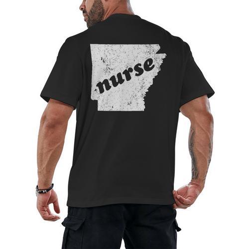 Arkansas Nursing Nurse Graduation Men's Back Print T-Shirt - Best Gift Smart