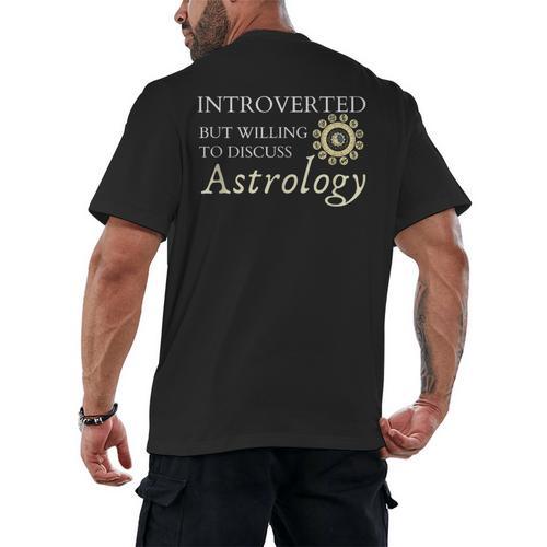 Astrology Quote For Introvert Astrologists Spirituality Men's Back Print T-Shirt - Raresse