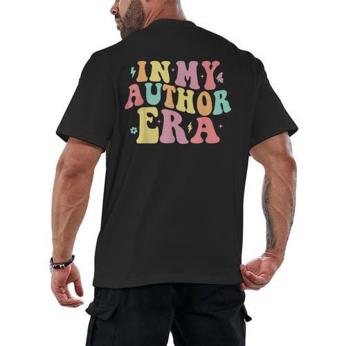 In My Author Era Writer Reading Writing Book Author Men's Back Print T-Shirt - Bookorys DE
